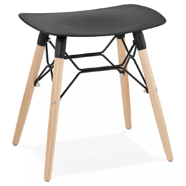 Low stool design Scandinavian GASPARD (black) - image 38138