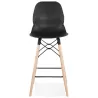 Tabouret de bar chaise de bar mi-hauteur scandinave PACO (noir) - image 38155