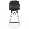 Tabouret de bar chaise de bar mi-hauteur scandinave PACO (noir) - image 38158