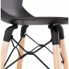 Tabouret de bar chaise de bar mi-hauteur scandinave PACO (noir) - image 38162