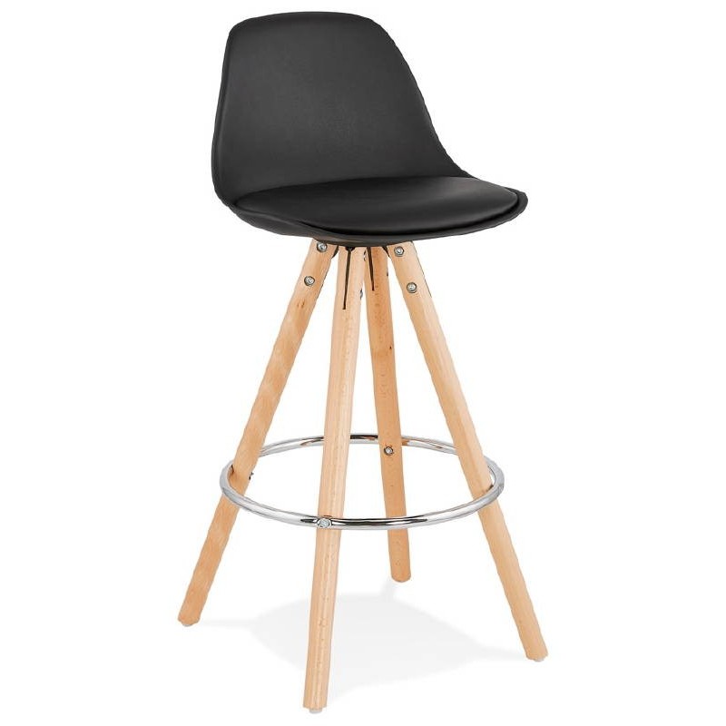 Tabouret de bar mi-hauteur design scandinave OCTAVE MINI (noir) - image 38227