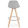 Scandinavian design half OCTAVE MINI bar stool (light gray) - image 38245