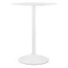 Table high high table LUCIE design wooden feet metal (Ø 90 cm) (white) - image 38255