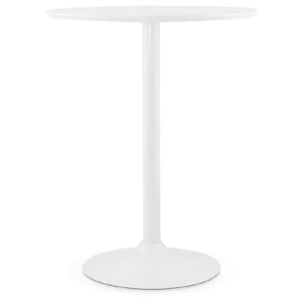 Table high high table LAURA design wooden feet metal (Ø 90 cm) (white) - image 38262