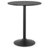 Table high high table LUCIE design wooden feet (Ø 90 cm) black metal (black) to associate with Dining Room Table And Industrial 