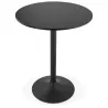 Table high high table LUCIE design wooden feet (Ø 90 cm) black metal (black) to associate with Dining Room Table And High Tables