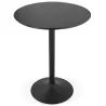 Table high high table LAURA design wooden feet (Ø 90 cm) black metal (black) - image 38294