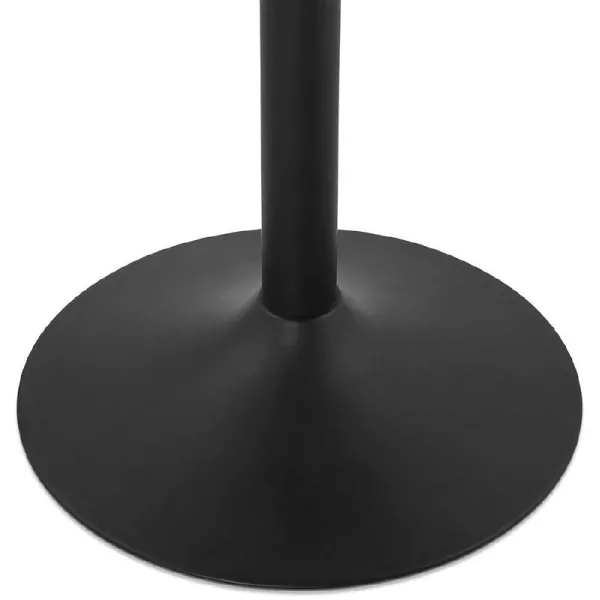 Table high high table LAURA design wooden feet (Ø 90 cm) black metal (black) - image 38297