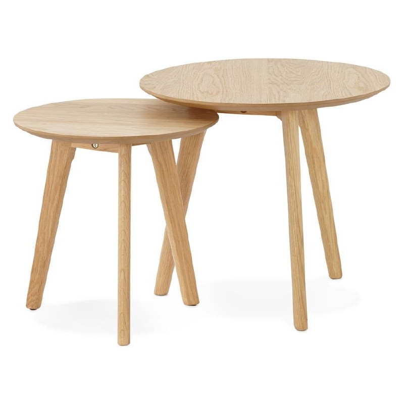 Pull-out tables ART in wood and oak (natural) - image 38658