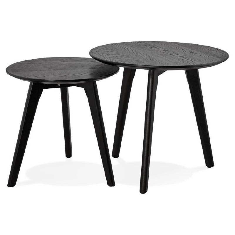 Pull-out tables ART in wood and oak (black) - image 38670