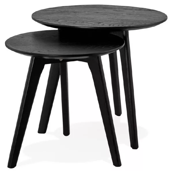 Pull-out tables ART in wood and oak (black) - image 38671