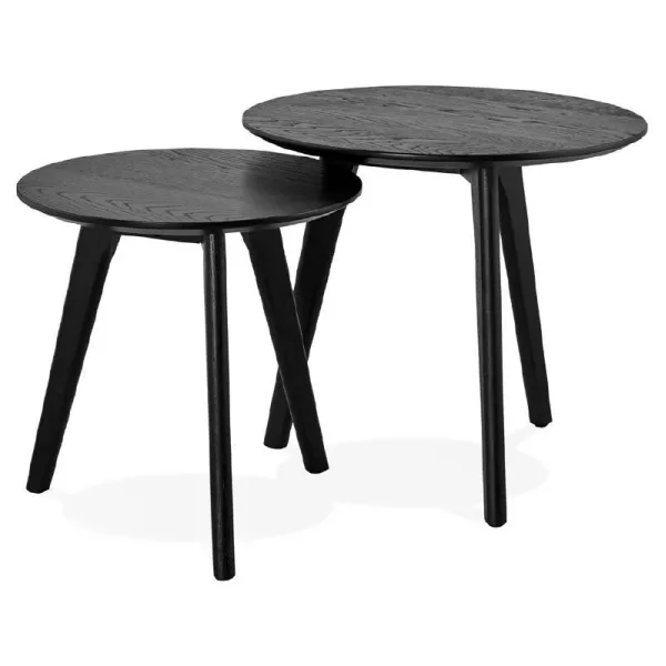 Pull-out tables ART in wood and oak (black) - image 38672