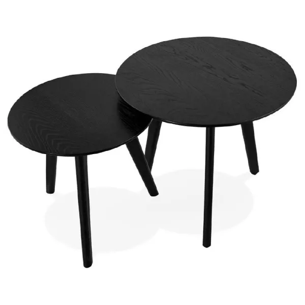 Pull-out tables ART in wood and oak (black) - image 38673