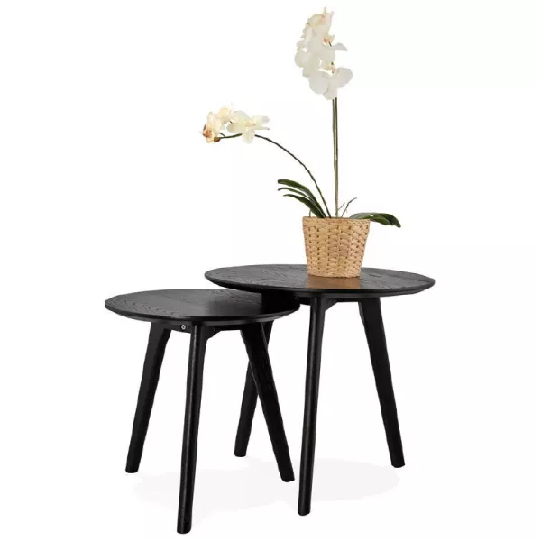 Pull-out tables ART in wood and oak (black) - image 38682