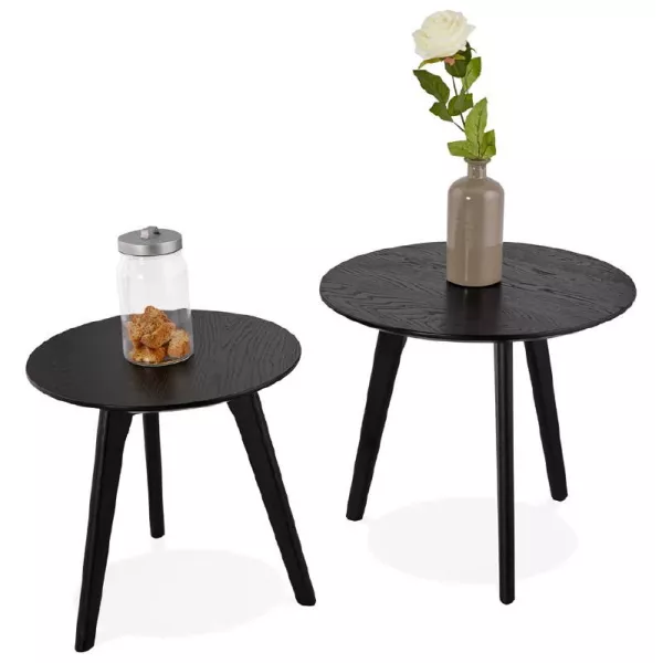 Pull-out tables ART in wood and oak (black) - image 38683