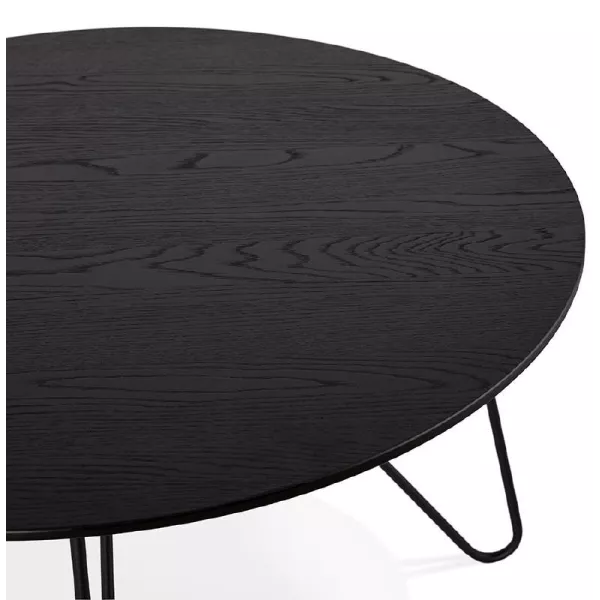 Table basse design style industriel FRIDA en bois et métal (noir) - image 38688