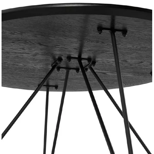 Table basse design style industriel FRIDA en bois et métal (noir) - image 38691