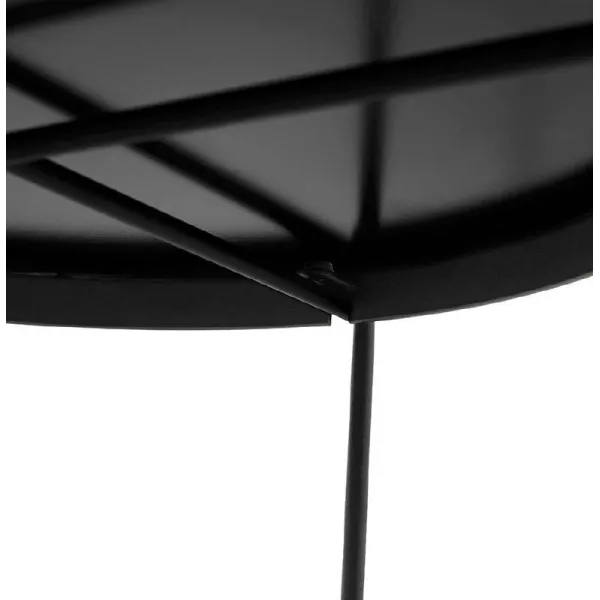 Folding side table, end table ZOE in glass and metal (black) - image 38708