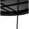 Folding side table, end table ZOE in glass and metal (black) - image 38708