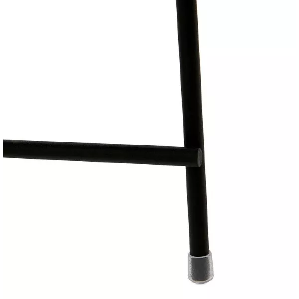 Folding side table, end table ZOE in glass and metal (black) - image 38711