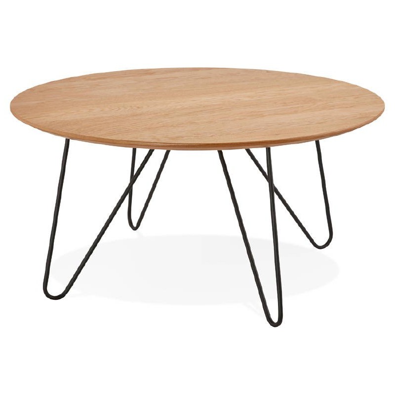 Coffee table design FRIDA wood and metal (natural) - image 38723