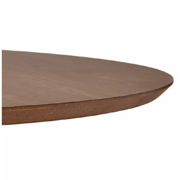 Coffee table design WILLY wood and brushed metal (Walnut) - image 38794