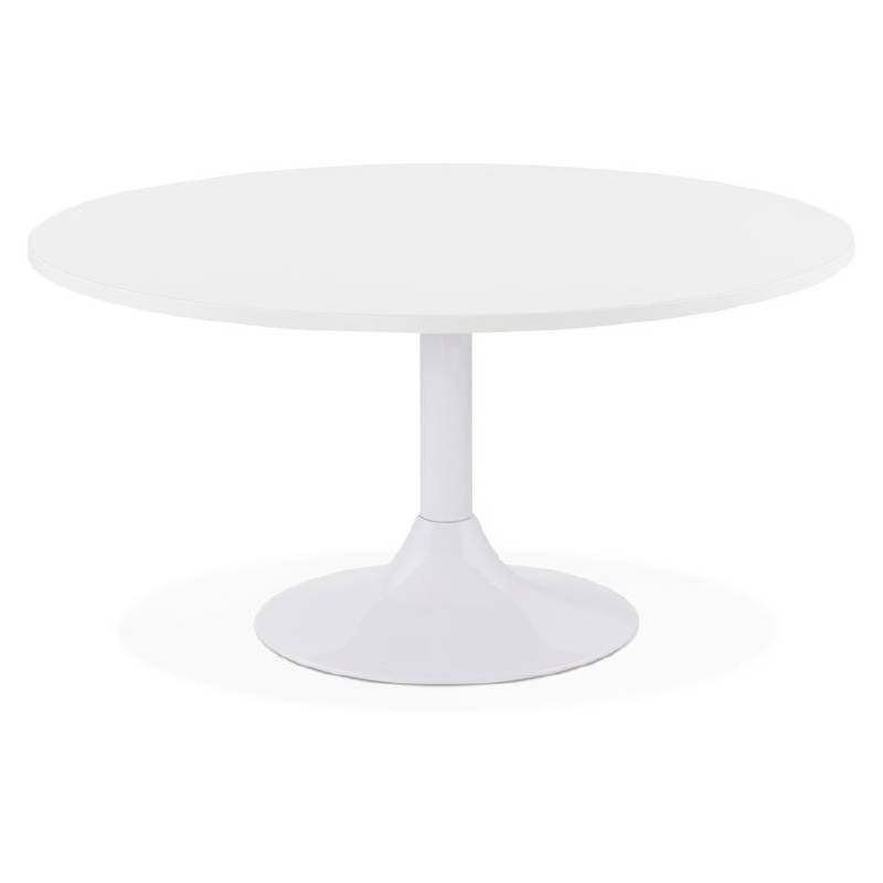 Coffee table design VICTORIA wood and painted metal (white) - image 38806