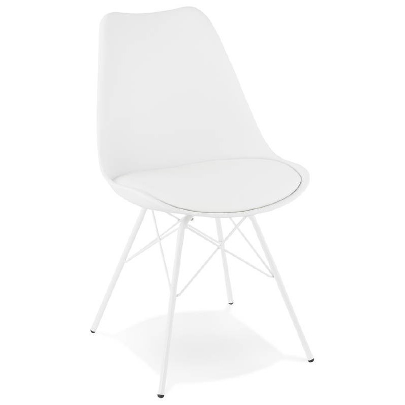 Chaise design style industriel SANDRO (blanc) - image 39017