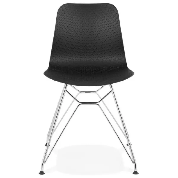 Design and industrial Chair in polypropylene (black) chrome metal legs - image 39058