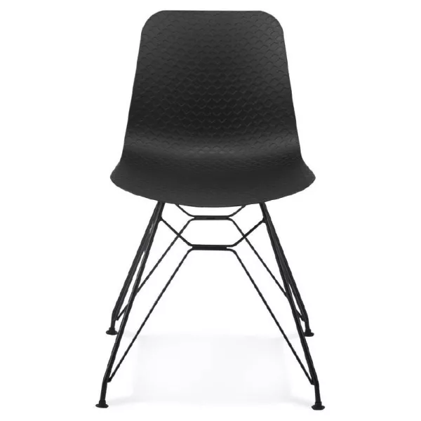 Design and industrial Chair in polypropylene feet (black) black metal - image 39082