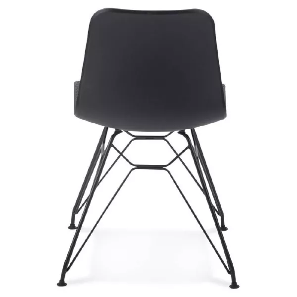 Design and industrial Chair in polypropylene feet (black) black metal - image 39084