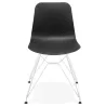 Design and modern Chair in polypropylene feet (black) white metal - image 39109