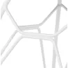 Design and modern Chair in polypropylene feet (black) white metal - image 39114