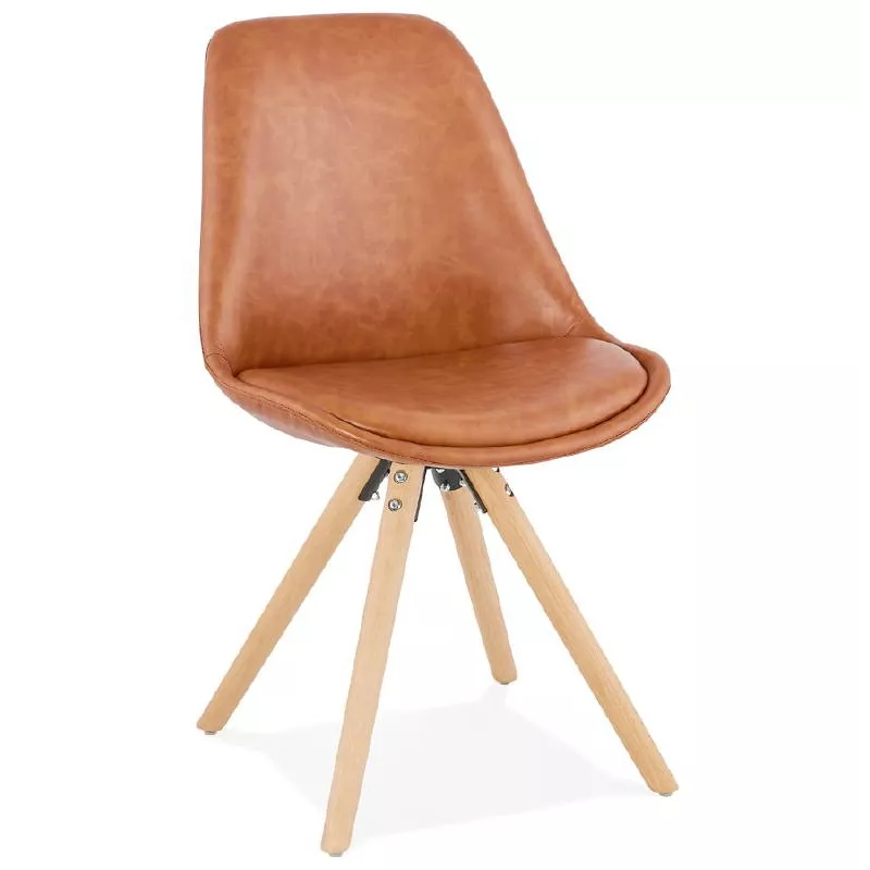 Design chair ASHLEY feet natural color (Brown) - image 39174