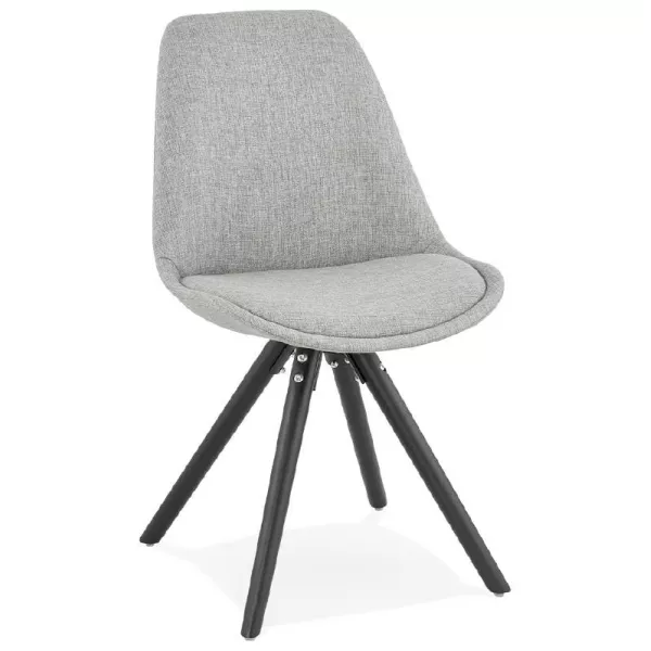 ASHLEY design chair fabric black feet (light gray) - image 39184