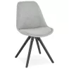 ASHLEY design chair fabric black feet (light gray) - image 39184