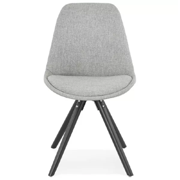 ASHLEY design chair fabric black feet (light gray) - image 39185