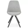 ASHLEY design chair fabric black feet (light gray) - image 39185