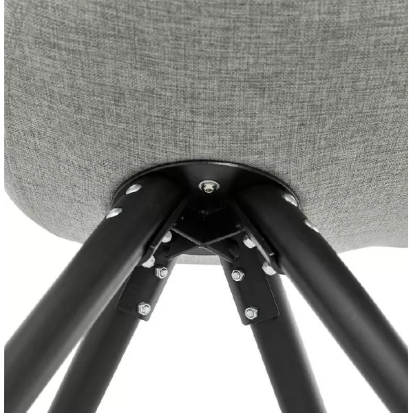 ASHLEY design chair fabric black feet (light gray) - image 39192