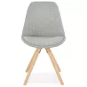 Sedia design scandinavo piedi colore naturale (grigio chiaro) del tessuto di ASHLEY - image 39198