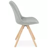 Sedia design scandinavo piedi colore naturale (grigio chiaro) del tessuto di ASHLEY - image 39199