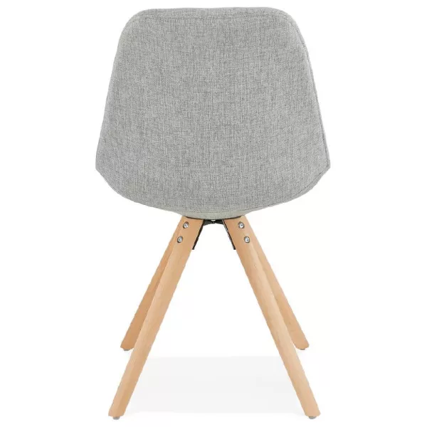 Sedia design scandinavo piedi colore naturale (grigio chiaro) del tessuto di ASHLEY - image 39201