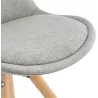 Sedia design scandinavo piedi colore naturale (grigio chiaro) del tessuto di ASHLEY - image 39203