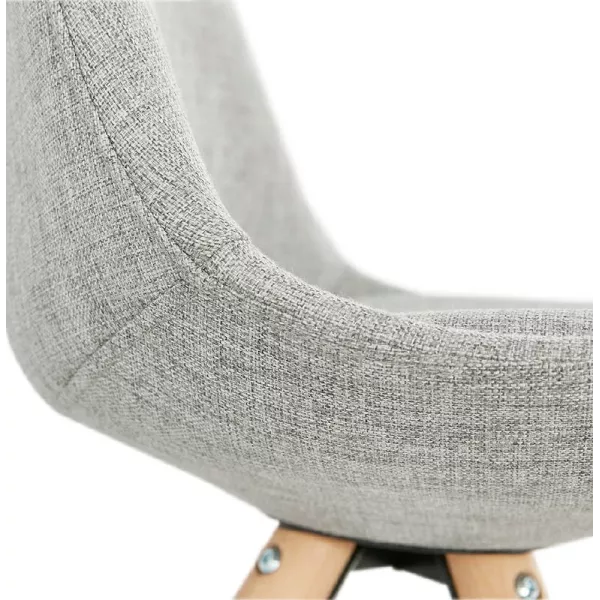 Sedia design scandinavo piedi colore naturale (grigio chiaro) del tessuto di ASHLEY - image 39204