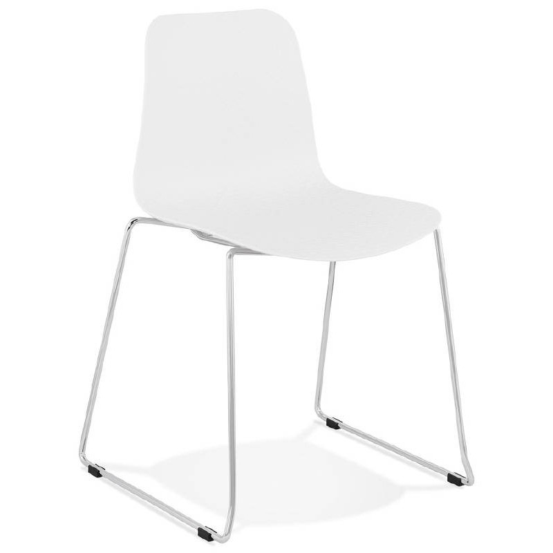 Modern Chair ALIX foot chromed metal (white) - image 39248