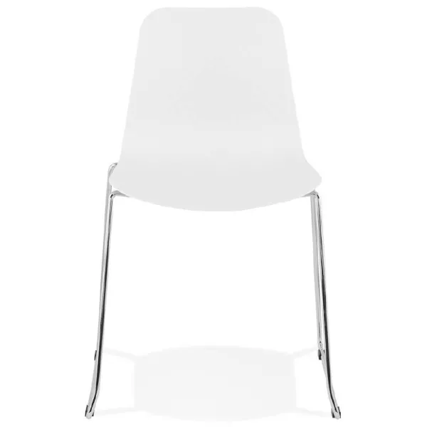 Pie de silla ALIX moderno cromado metal (blanco) - image 39249