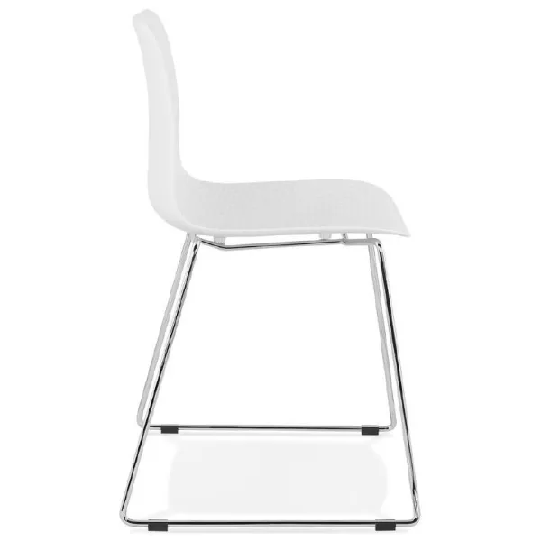 Pie de silla ALIX moderno cromado metal (blanco) - image 39250