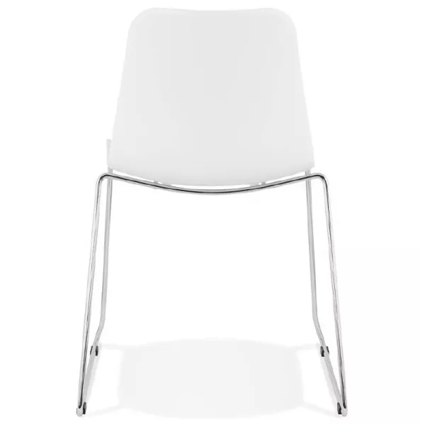 Pie de silla ALIX moderno cromado metal (blanco) - image 39252