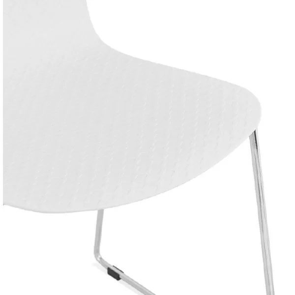 Pie de silla ALIX moderno cromado metal (blanco) - image 39254