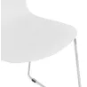 Pie de silla ALIX moderno cromado metal (blanco) - image 39254